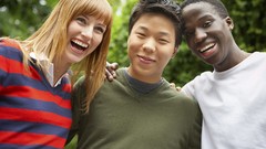 Men woman Asia Friends races black man