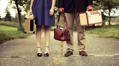 Men woman couple roads