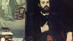 Men woman French paintings impressionism artwork portraits Manet