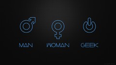 Men woman geek funny digital art