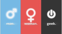Men woman geek mind minimalistic