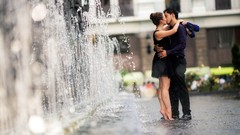 Men woman kissing HDR Photography