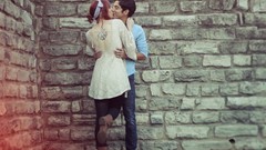 Men woman kissing redheads