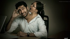 Men woman Laptops funny noise siamese digital art commercial 