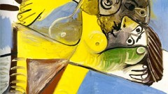 Men woman paintings kissing Spanish nude artwork traditional 