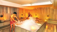 Men woman Sauna Wood towels