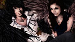 Men woman wings angels fantasy art
