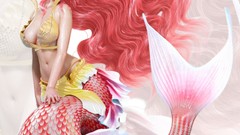 Mermaids artwork cgi One Piece (anime) Shirahoshi