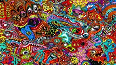 Mess psychedelic multicolor acid artwork