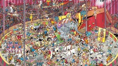 Mess puzzle Circus cartoons drawings trapeze