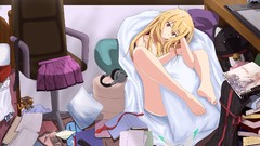Mess woman headphones Anime blondes pillows Shiina Mashiro 