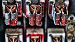 Metal abandoned machinery urban HDR Photography depth of field 