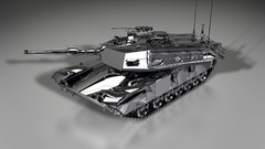 Metal chrome tanks scale models