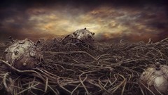 Metal mine bombs digital art fantasy art