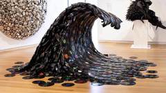Metal sculptures soda cans