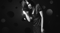 Metallic dress asians models black hair Korean Ryu Ji Hye