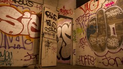 Metro graffiti Paris subway abandoned urban Saint Martin