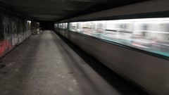 Metro graffiti Paris subway abandoned urban tracks