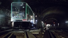 Metro graffiti Paris subway abandoned urban tracks