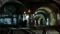 Metro graffiti Paris subway abandoned urban tracks