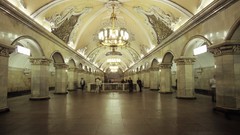 Metro lights Moscow chandelier underground Russian architecture 