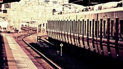 Metro subway vehicles lomo metro station trains train stations