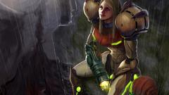 Metroid woman rain samus