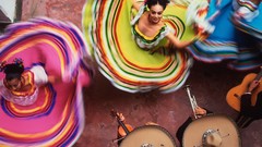 Mexico dancers vibrant
