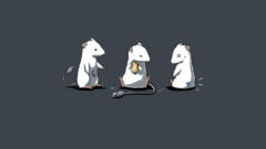 mice artwork Simple Background digital art Animals Technology