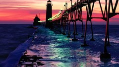 Michigan Haven south grand lighthouses