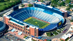 Michigan stadium buildings tilt-shift
