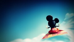 mickey mouse disney blue background cartoon cyan blue