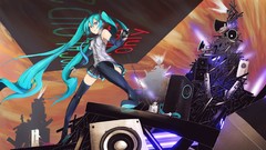 Microphones speakers boots hatsune miku vocaloid detached 