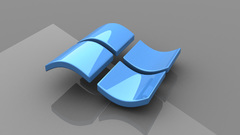 Microsoft windows logos glossy