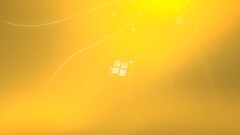 microsoft windows Minimalism yellow background lines gradient