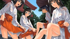 Miko Japanese clothes black