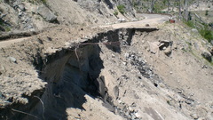 Mileposton forest road high