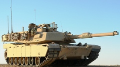 Military Abrams tanks