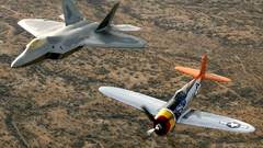 Military airplanes F-22 Raptor