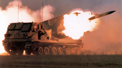 Military artillery rocket launcher
