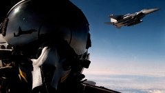 Military combat fighter jets