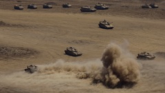 Military deserts tanks