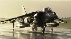 Military fighter jets Sea Harrier