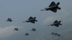 Military raptor F-22 Raptor