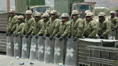 Military riots police