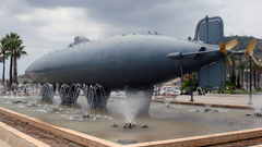 Military submarine sculptures Navy