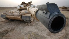Military tanks cannons