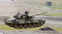 Military tanks T-90 Russian army
