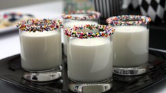 Milk drinks multicolor sprinkles