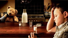 Milk funny drinking teddy bears